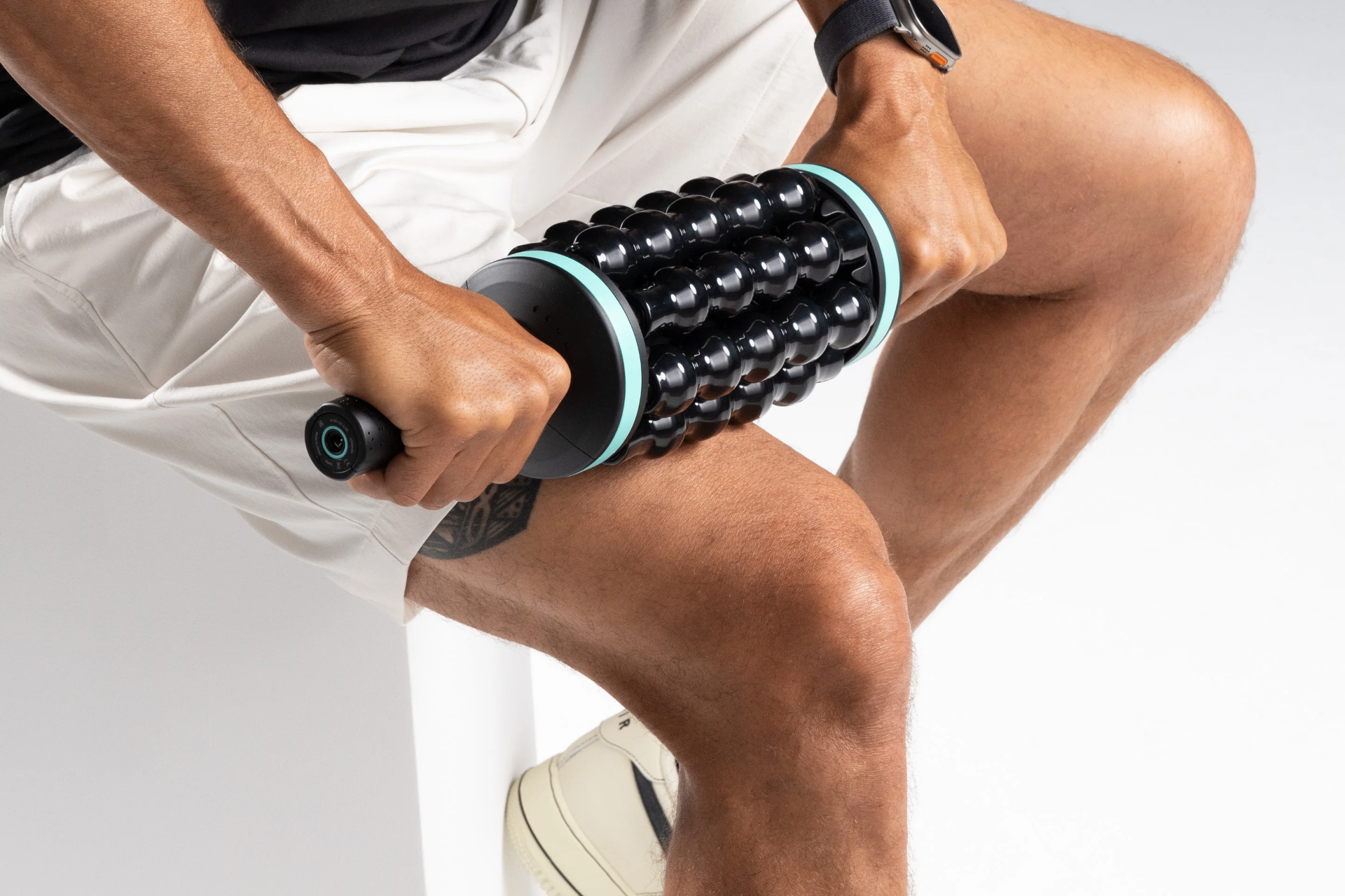 FlexPulse Rolling Body Massager in use